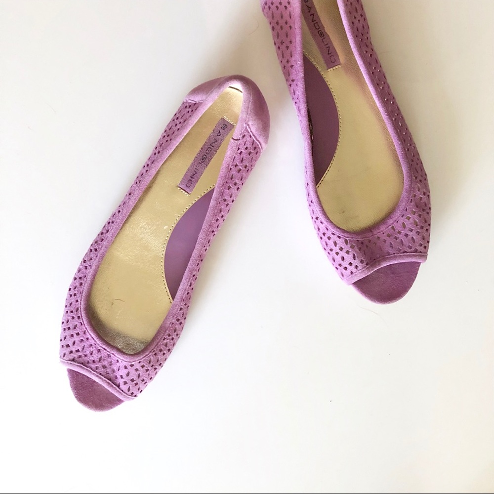 Bandolino Suede Laser Cut Flats